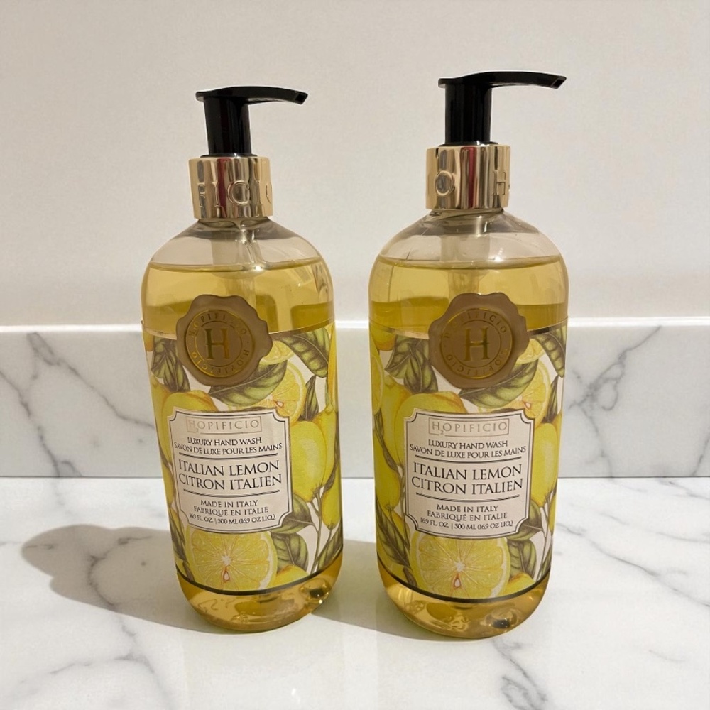 Hopificio Italian Lemon Hand Wash 2 Pack | 16.9 oz Each | Made in Italy